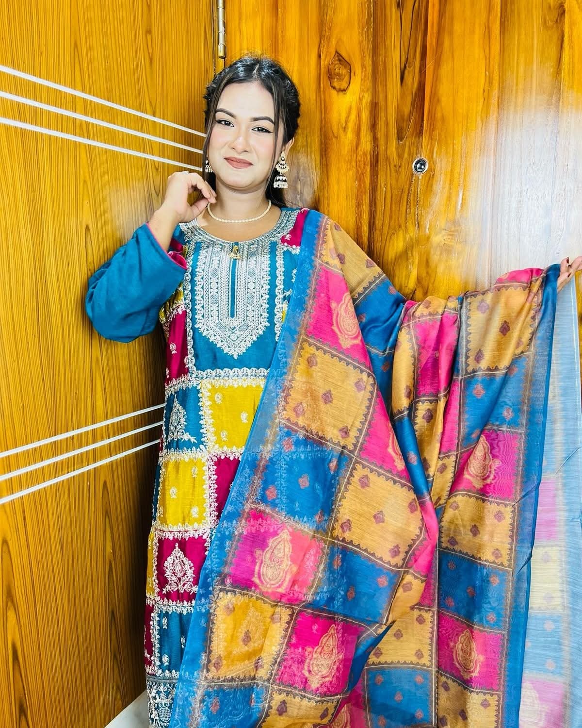 Georgette Embroidery Three Piece